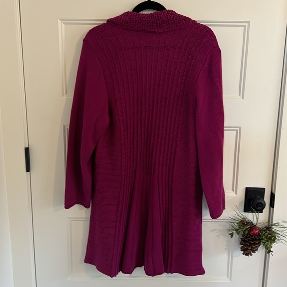 Kim Rogers Long Cardigan 3X- beautiful, rich color - Picture 4 of 6